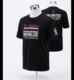 T-Mobile Sport-Tek PosiCharge Competitor Tee Shirt Men's Medium Black Mobilize